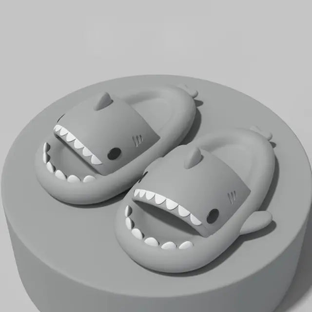 Man Women Shark Slippers Summer Home Anti-skid EVA Solid Color Couple Parents Kids Outdoor Cool Indoor Household Funny Shoes