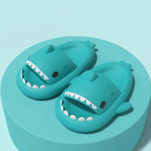 Man Women Shark Slippers Summer Home Anti-skid EVA Solid Color Couple Parents Kids Outdoor Cool Indoor Household Funny Shoes