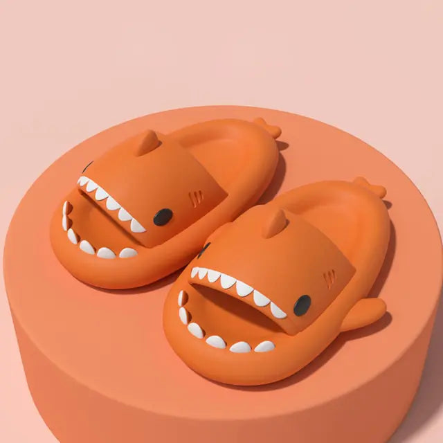 Man Women Shark Slippers Summer Home Anti-skid EVA Solid Color Couple Parents Kids Outdoor Cool Indoor Household Funny Shoes