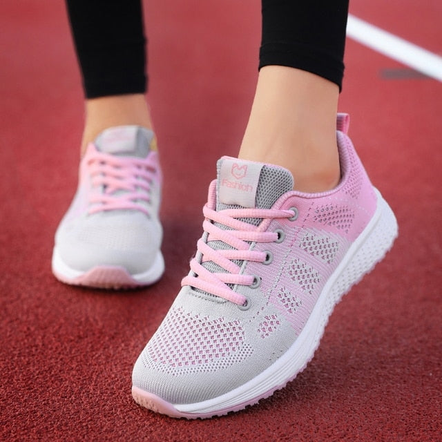 Women Running Sneakers Fashion Casual Flat Shoes female wedges Shoes Women summer Mesh Breathable woman vulcanize shoes