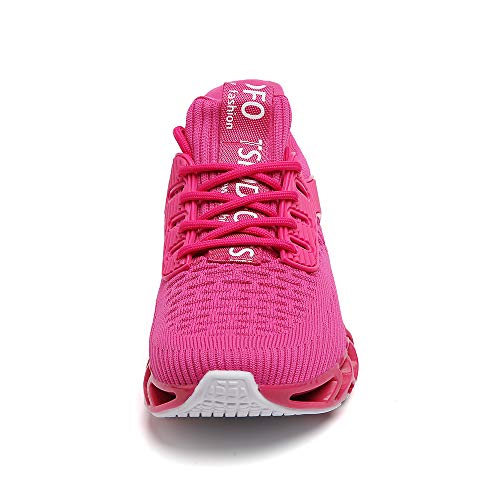 TSIODFO Slip on Sneakers for Women Casual Sport Running Shoes Athletic Train Tennis Walking Shoes Ladies Gym Workout Jogging Fashion Sneaker Pink Size 9.5