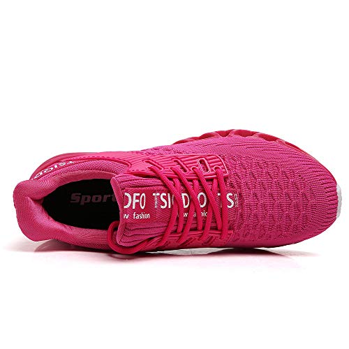 TSIODFO Slip on Sneakers for Women Casual Sport Running Shoes Athletic Train Tennis Walking Shoes Ladies Gym Workout Jogging Fashion Sneaker Pink Size 9.5