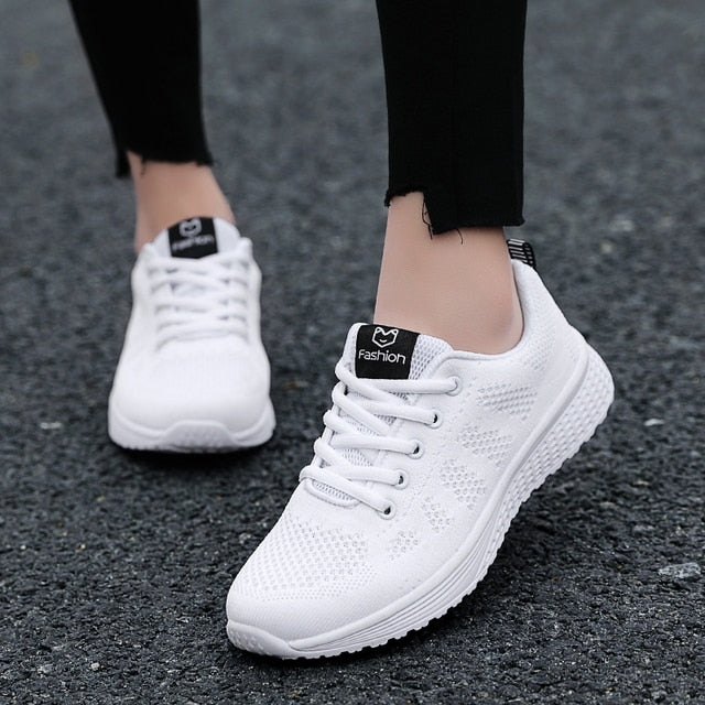 Women Running Sneakers Fashion Casual Flat Shoes female wedges Shoes Women summer Mesh Breathable woman vulcanize shoes