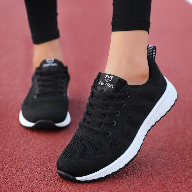 Women Running Sneakers Fashion Casual Flat Shoes female wedges Shoes Women summer Mesh Breathable woman vulcanize shoes