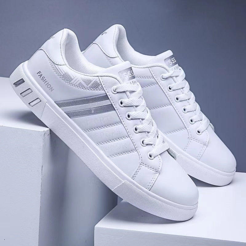 2022 Male Sneakers Men Casual Shoes Lightweight Breathable Men Shoes Flat Men Tenis Shoes White Business Travel Tênis Masculino