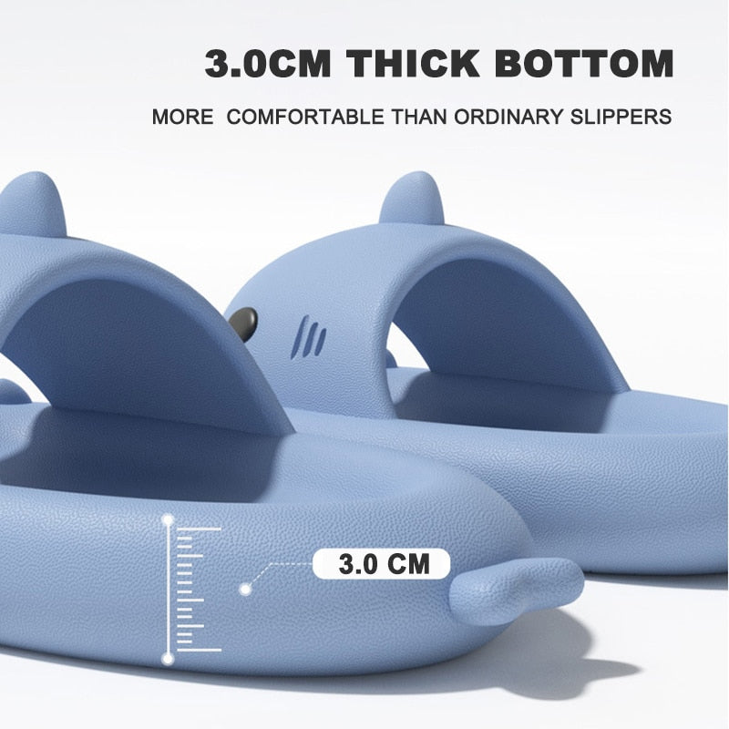 Man Women Shark Slippers Summer Home Anti-skid EVA Solid Color Couple Parents Kids Outdoor Cool Indoor Household Funny Shoes