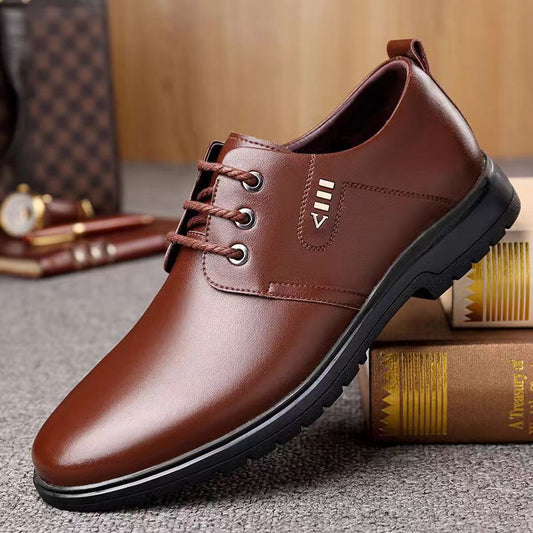 2022 Spring New Thick-soled Laced Up Work Mens Shoes