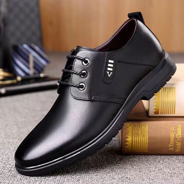 2022 Spring New Thick-soled Laced Up Work Mens Shoes